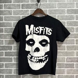 Y2K Misfit Big Crimson Ghost Graphic Black T-Shirt Size Medium